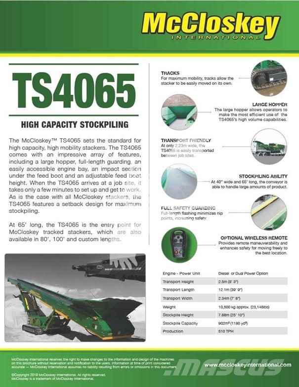 McCloskey TS4065 Конвейеры