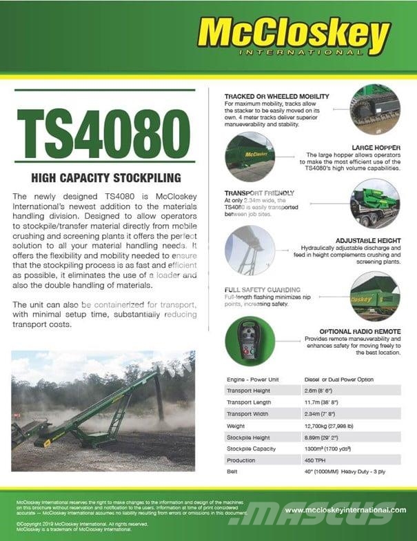 McCloskey TS4080 Конвейеры