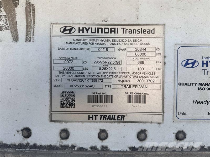 Hyundai HY-REF Puspriekabės su izoterminiu kėbulu