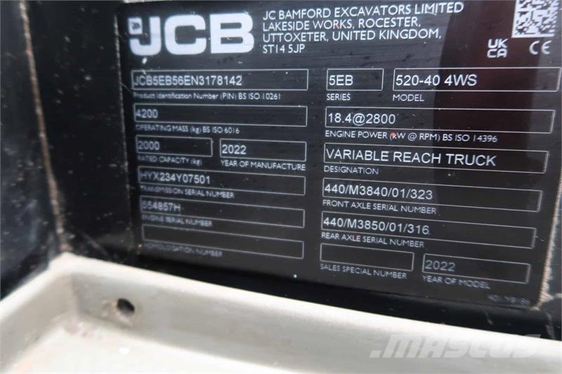 JCB 520-40 معدات مناولة لأغراض الزراعة