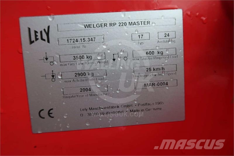 Welger RP 220 Empacadoras circular