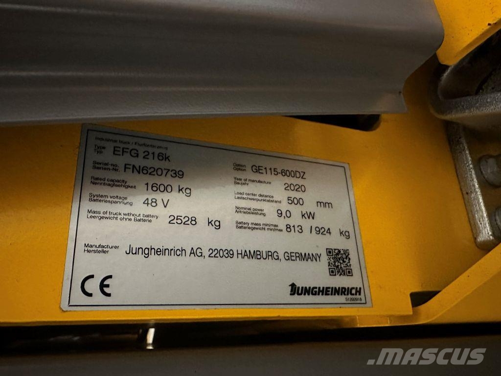 Jungheinrich EFG 216k - TRIPLEX 6 m Електронавантажувачі