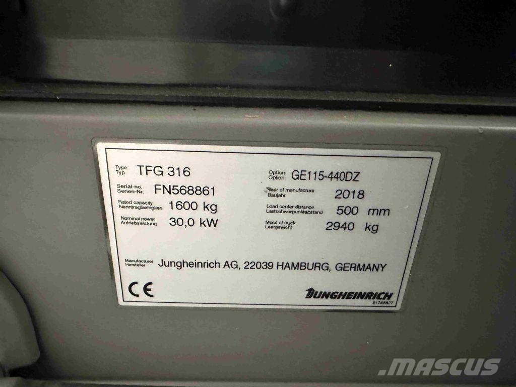 Jungheinrich TFG 316 - TRIPLEX 4,4 m Газові навантажувачі