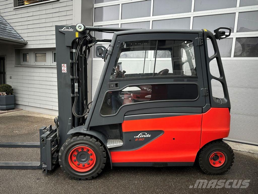 Linde E 50 HL-01 - CONTAINER - TRIPLEX !! Chariots élévateurs électriques