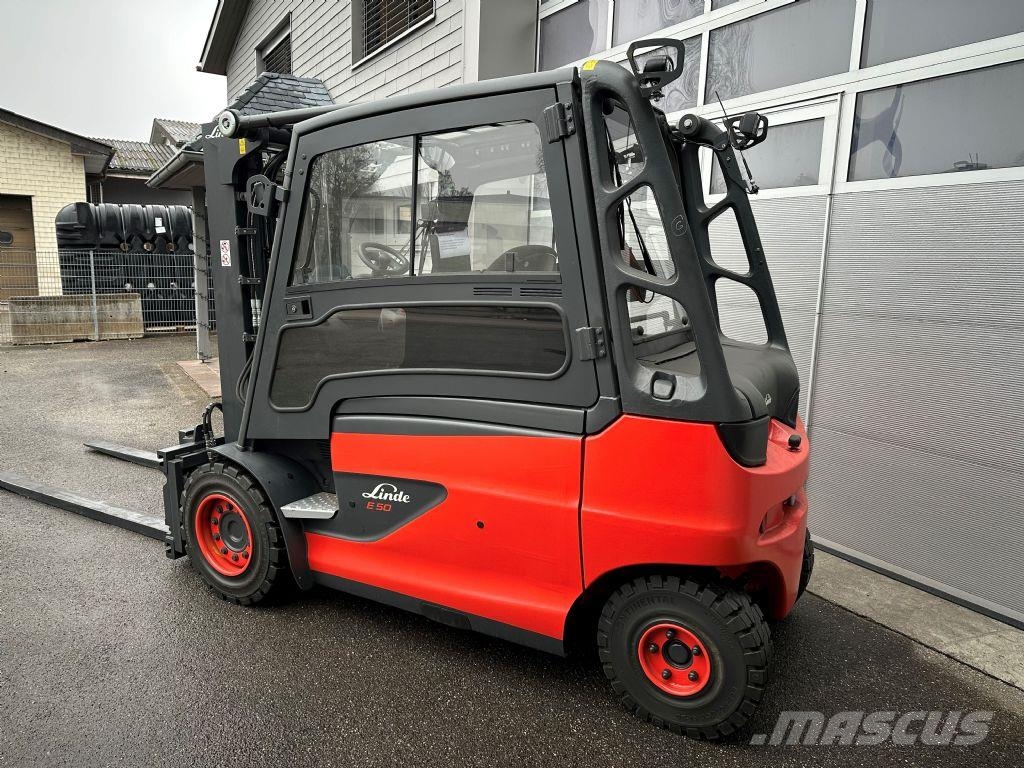 Linde E 50 HL-01 - CONTAINER - TRIPLEX !! Chariots élévateurs électriques