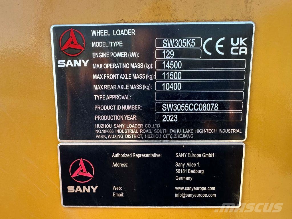 Sany SW305K5 - NEUWERTIG !!! 277 Stunden !!! Kolesni nakladalci