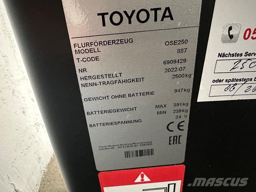 Toyota OSE 250 - 18 Stunden !!!! Niskopodizni komisioni viličar
