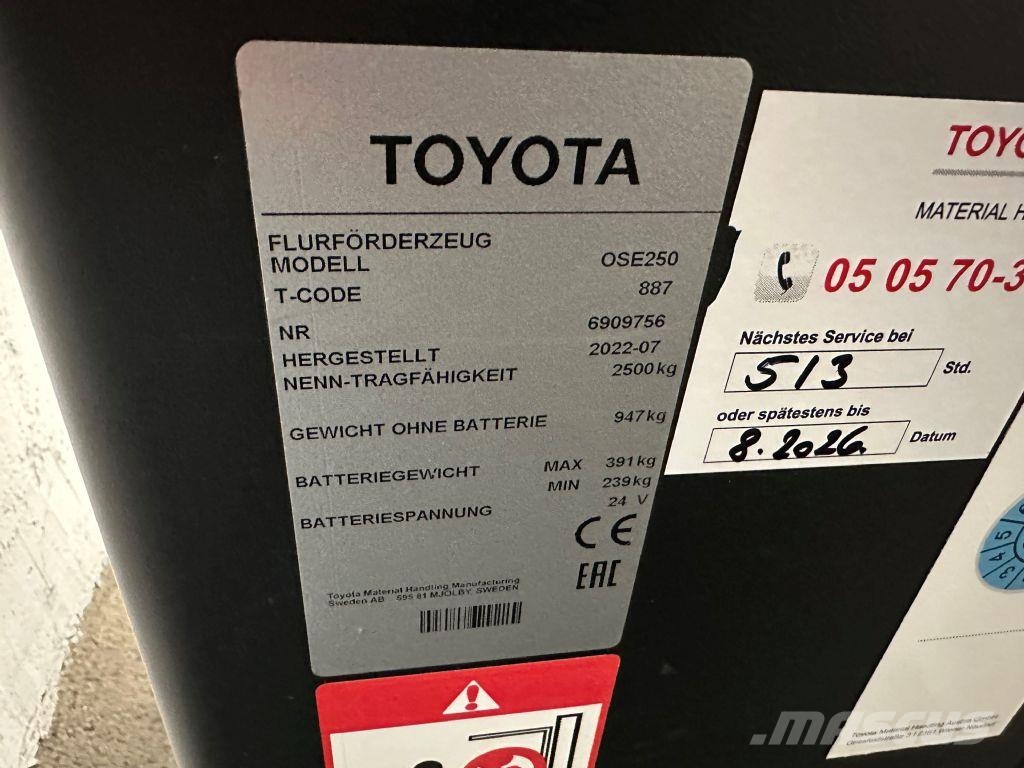 Toyota OSE 250 - 77 Stunden !!!! Niskopodizni komisioni viličar
