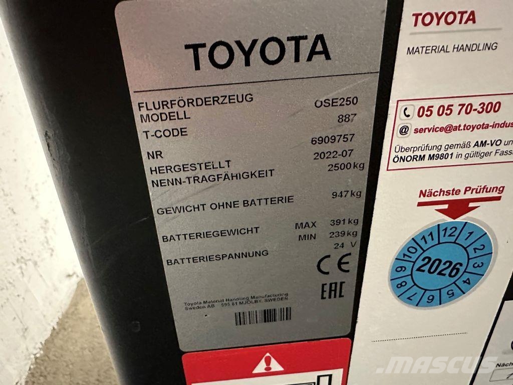 Toyota OSE 250 - 85 Stunden !!!! Niskopodizni komisioni viličar