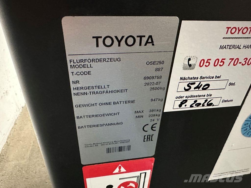 Toyota OSE 250 - 91 Stunden !!!! Niskopodizni komisioni viličar