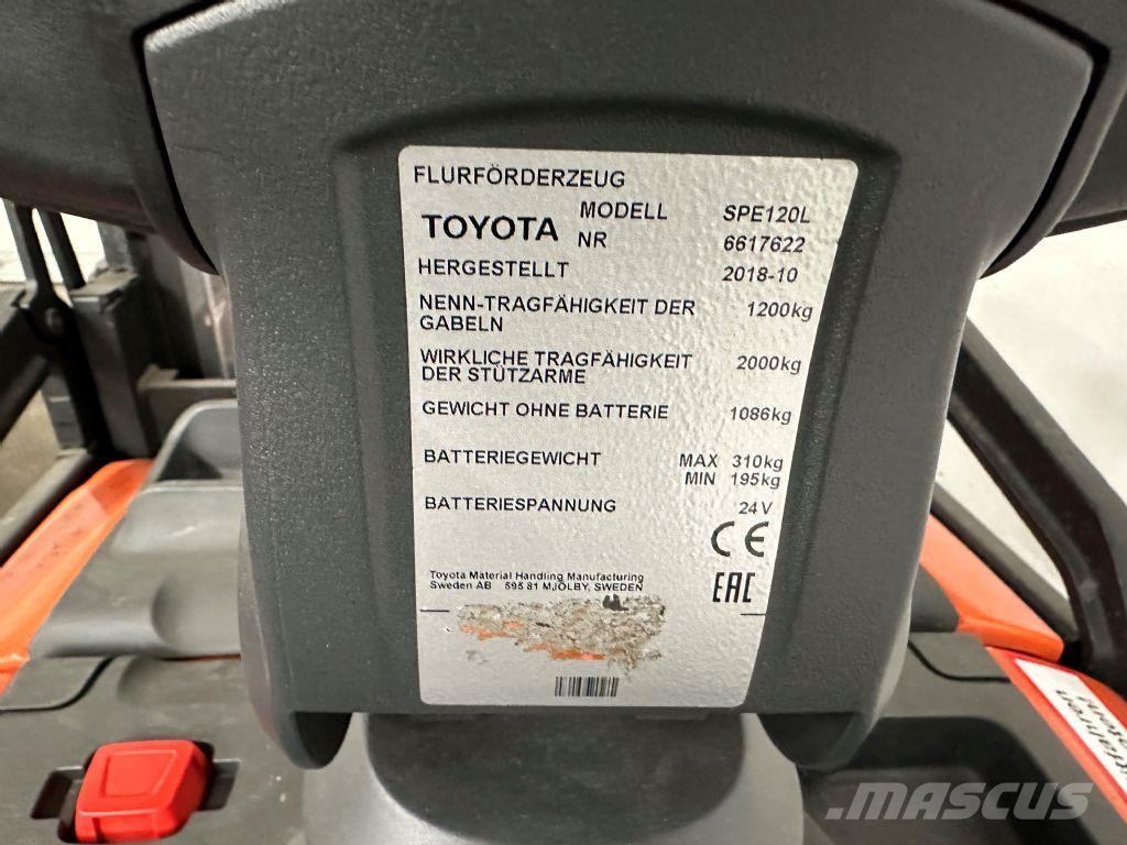 Toyota SPE 120 L - TRIPLEX 3,7 m Empilhador para operador externo