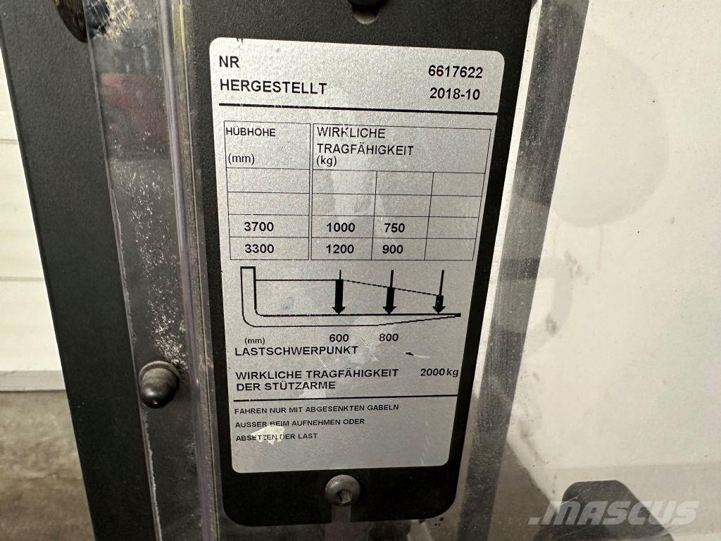 Toyota SPE 120 L - TRIPLEX 3,7 m Empilhador para operador externo