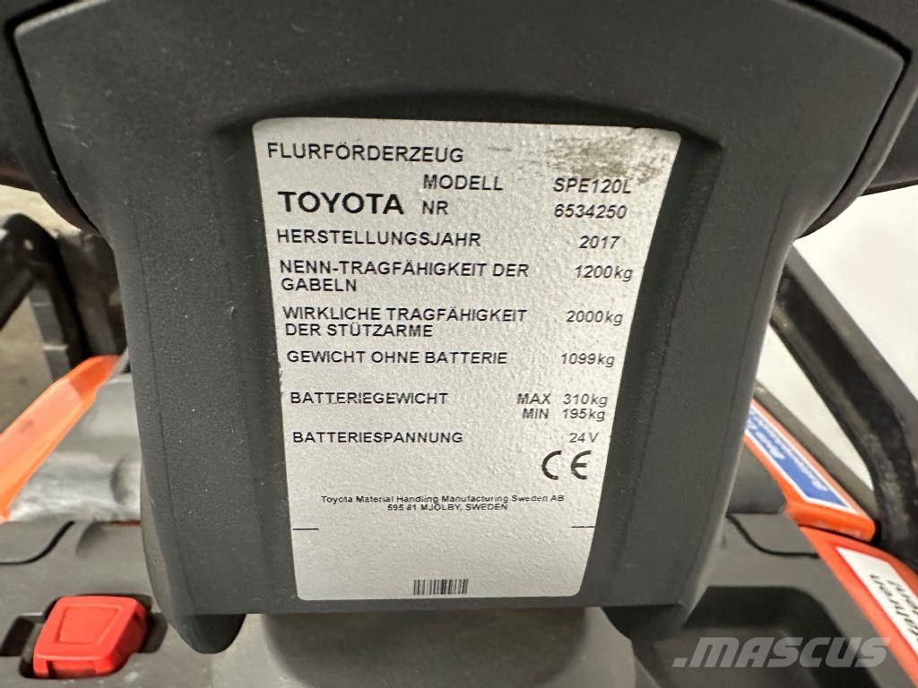 Toyota SPE 120 L - TRIPLEX 3,9 m Empilhador para operador externo