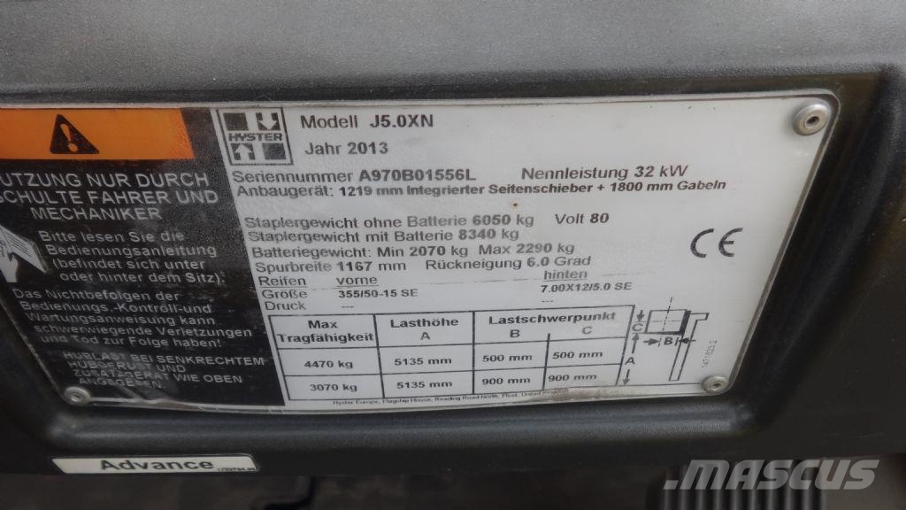 Hyster J5.0XN Electric forklifts