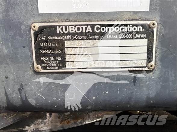 Kubota KX080-3 Roomikekskavaatorid