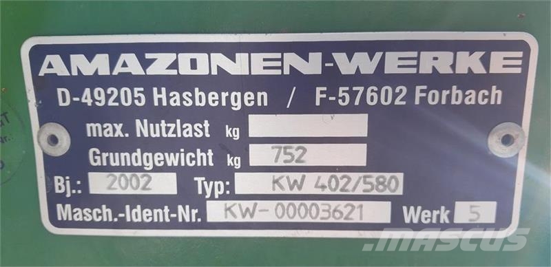 Amazone AD 403 KG 403 Sembradoras combinadas