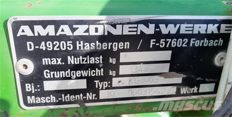 Amazone AD 403 KG 403 Sembradoras combinadas
