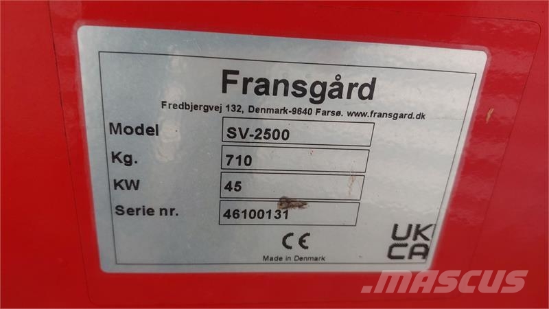 Fransgård SV-2500 Ostale poljoprivredne mašine