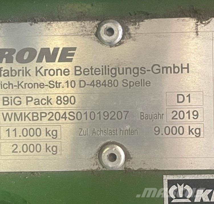 Krone Big Pack 890XC High Speed Enfardadeira de fardos quadrados