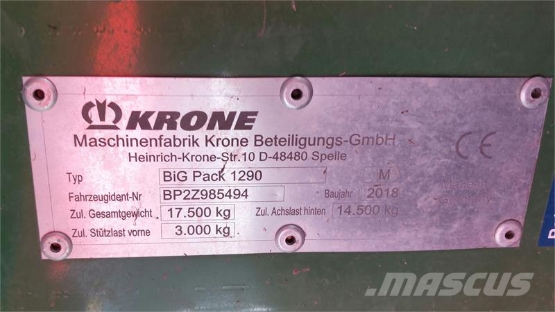 Krone Bigpack 1290 HDP II XC Kanttipaalaimet