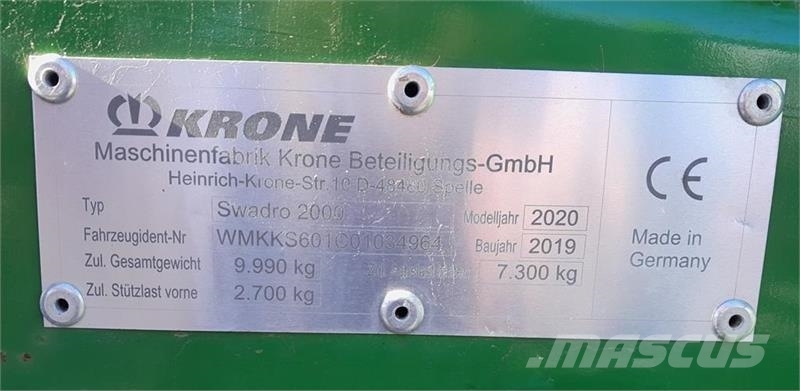 Krone Swadro 2000 テッダー・テッダーレーキ