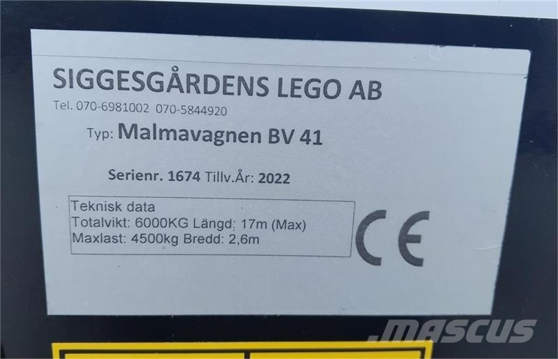  - - - Ny Malmavagnen overgemt skærebordsvogn Other trailers