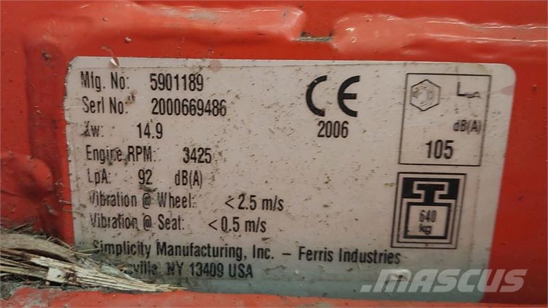 Simplicity Zero Turn Diesel ركوب الحشائش