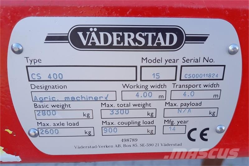 Väderstad CULTUS CS 400 Grades