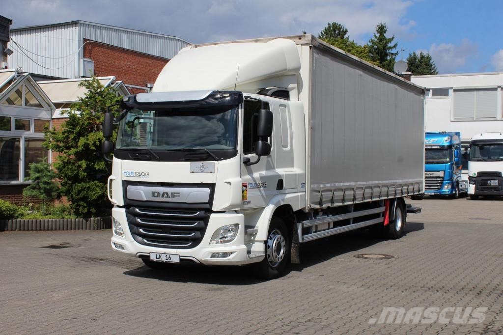 Daf CF 320 Plane Schlafkabine Klima LDW Edscha LBW Priekabos su tentu