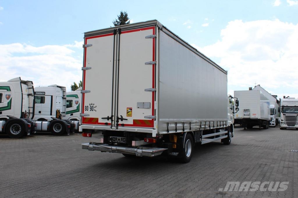 Daf CF 320 Plane Schlafkabine Klima LDW Edscha LBW Priekabos su tentu