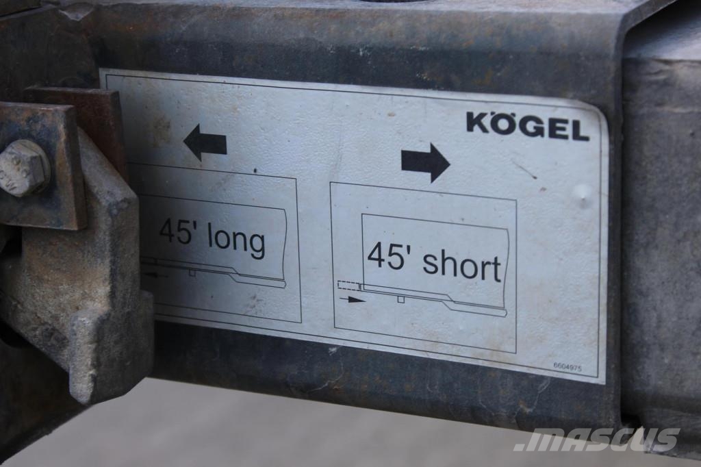 Kögel Multi Container Chassis Port 45 Triplex نصف مقطورة مسطحة منخفضة