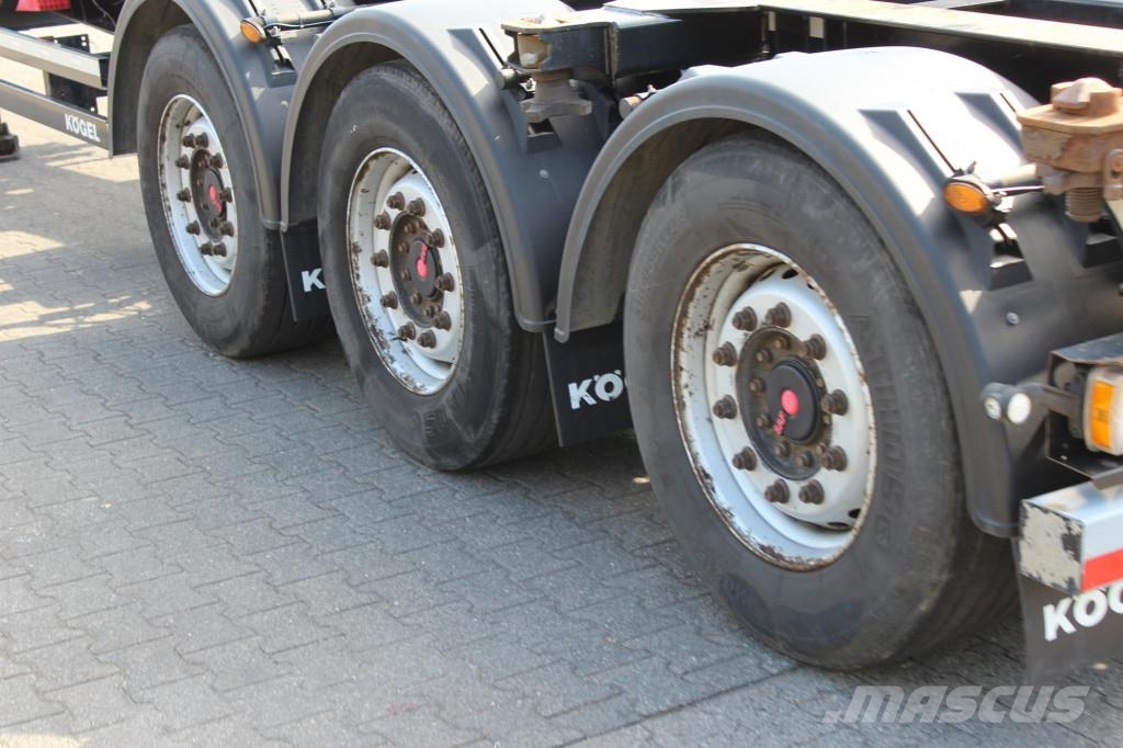Kögel Multi Container Chassis Port 45 Triplex نصف مقطورة مسطحة منخفضة