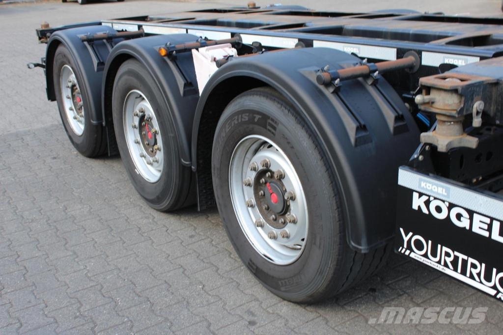 Kögel Multi Container Chassis Port 45 Triplex SAF نصف مقطورة مسطحة منخفضة