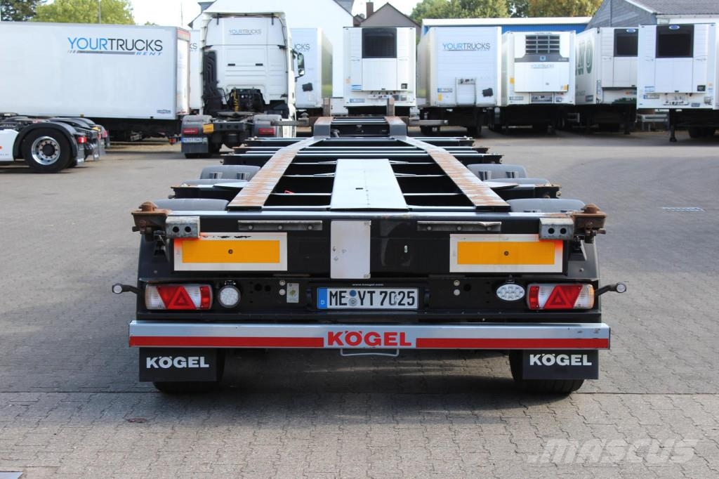 Kögel Multi Container Chassis Port 45 Triplex نصف مقطورة مسطحة منخفضة