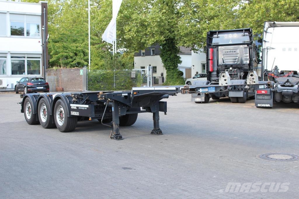 Kögel Multi Container Chassis Port 45 Triplex SAF نصف مقطورة مسطحة منخفضة