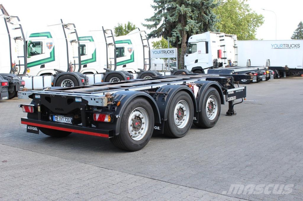Kögel Multi Container Chassis Port 45 Triplex SAF نصف مقطورة مسطحة منخفضة