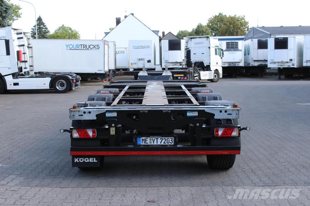 Kögel Multi Container Chassis Port 45 Triplex SAF نصف مقطورة مسطحة منخفضة