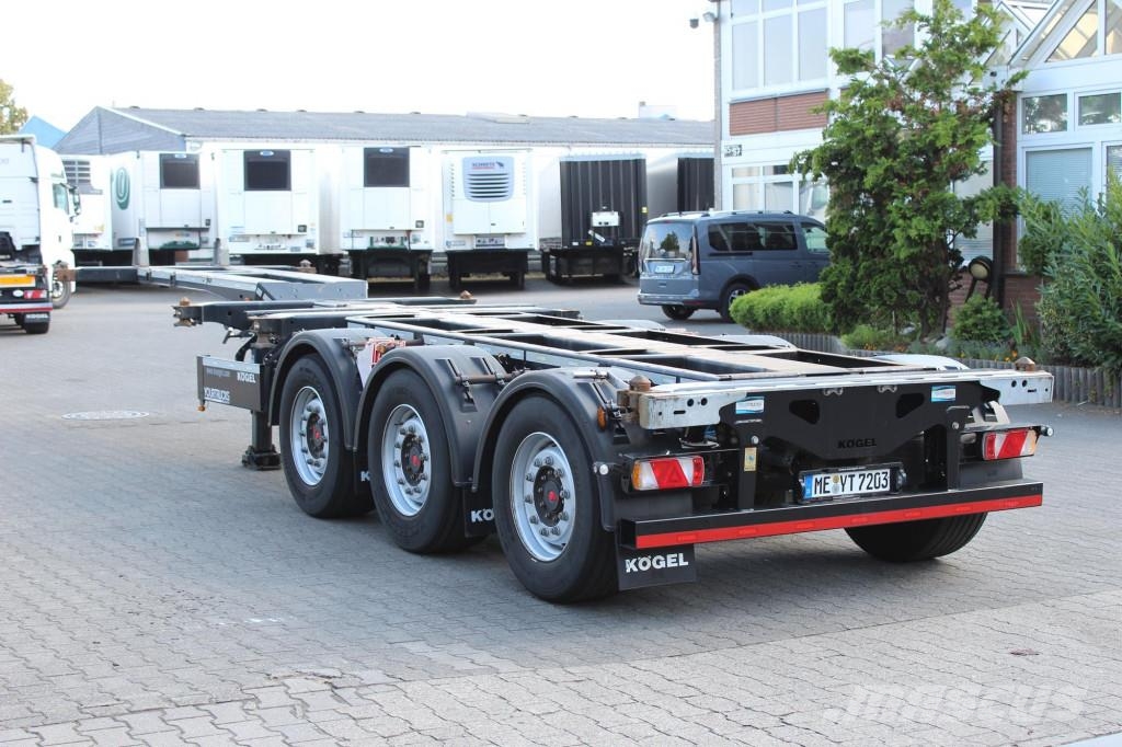 Kögel Multi Container Chassis Port 45 Triplex SAF نصف مقطورة مسطحة منخفضة