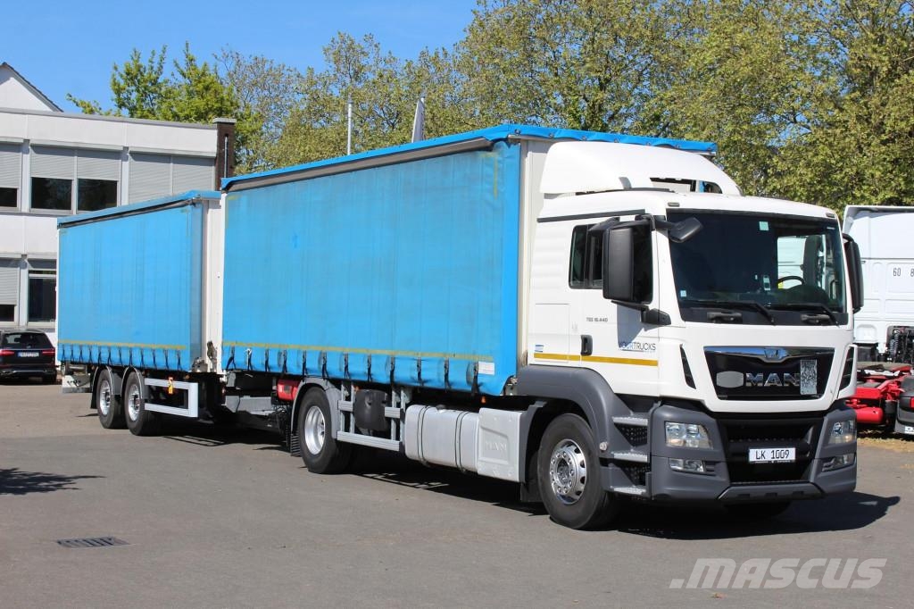 MAN TGS 18.440 Plane Zug Schlafplatz AHK Retarder Camión con caja abierta