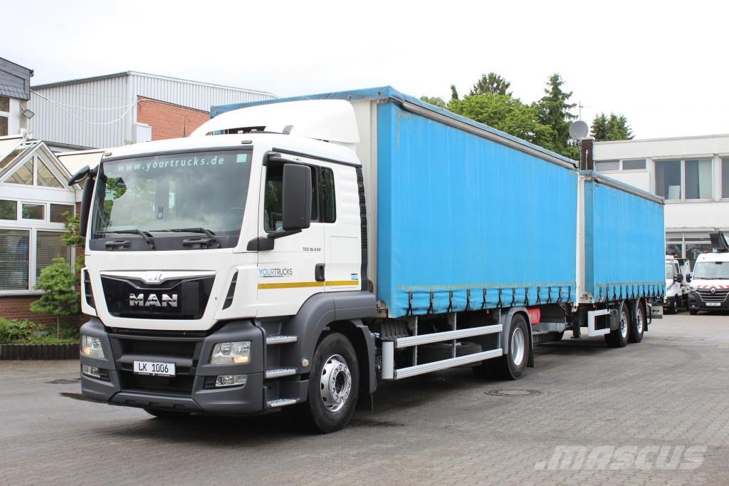 MAN TGS 18.440 Plane Zug Schlafplatz AHK Retarder Camión con caja abierta