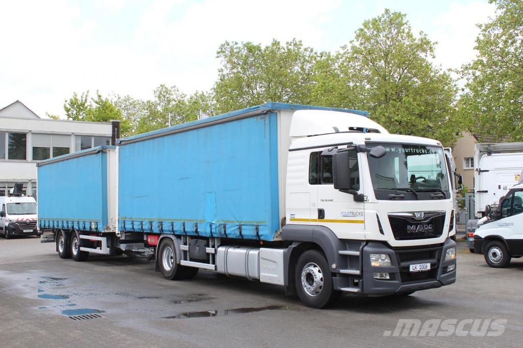 MAN TGS 18.440 Plane Zug Schlafplatz AHK Retarder Camión con caja abierta