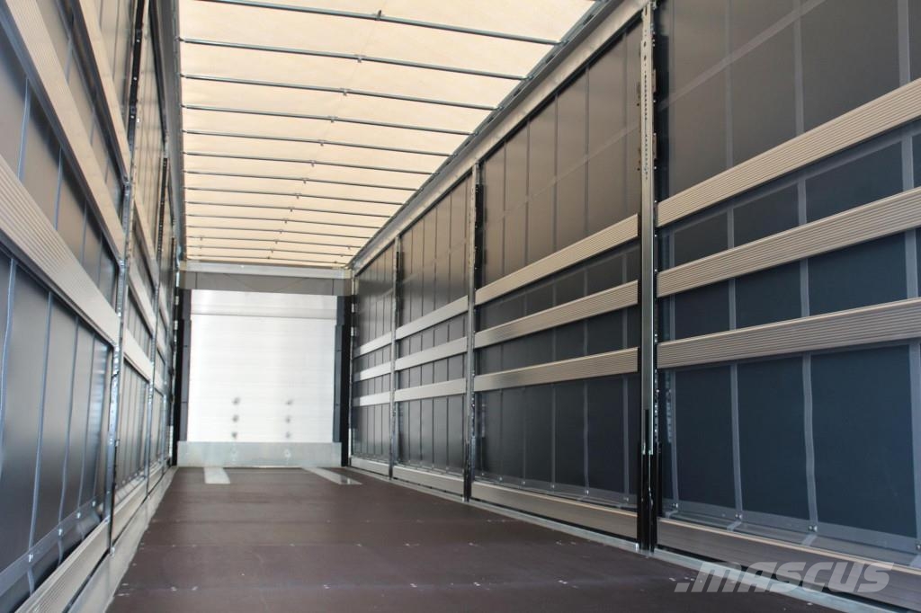 SCHMITZ Mega Plane Hubdach Edscha Liftachse Mega RENT نصف مقطورات مسطحة / مفصلية الجوانب