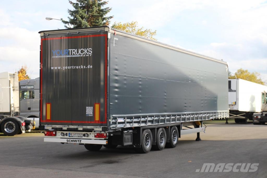SCHMITZ Mega Plane Hubdach Edscha Liftachse Mega RENT نصف مقطورات مسطحة / مفصلية الجوانب