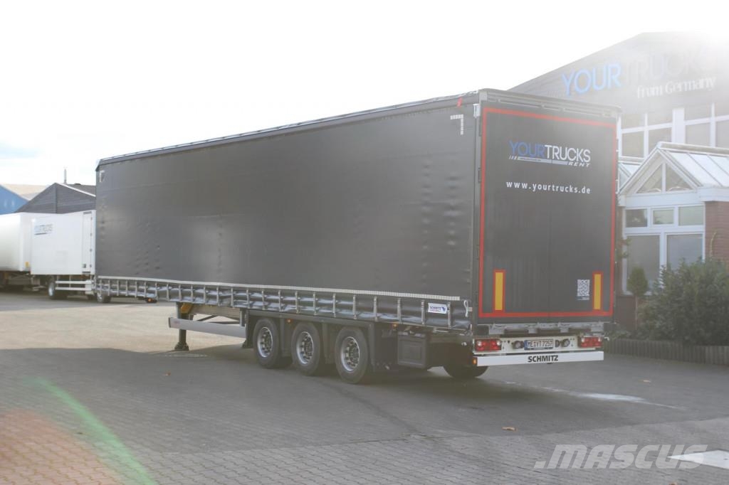 SCHMITZ Mega Plane Hubdach Edscha Liftachse Mega RENT نصف مقطورات مسطحة / مفصلية الجوانب