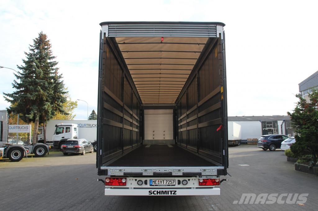 SCHMITZ Mega Plane Hubdach Edscha Liftachse Mega RENT نصف مقطورات مسطحة / مفصلية الجوانب