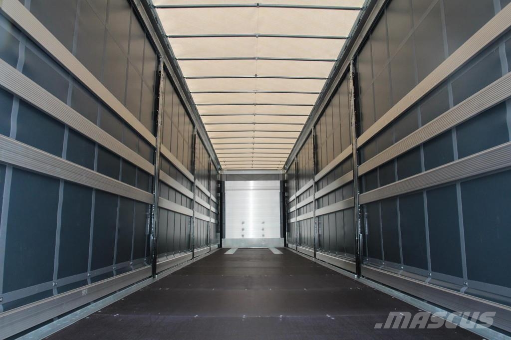 SCHMITZ Mega Plane Hubdach Edscha Liftachse Mega RENT نصف مقطورات مسطحة / مفصلية الجوانب