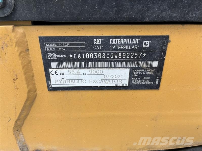 CAT 308 Rupsgraafmachines