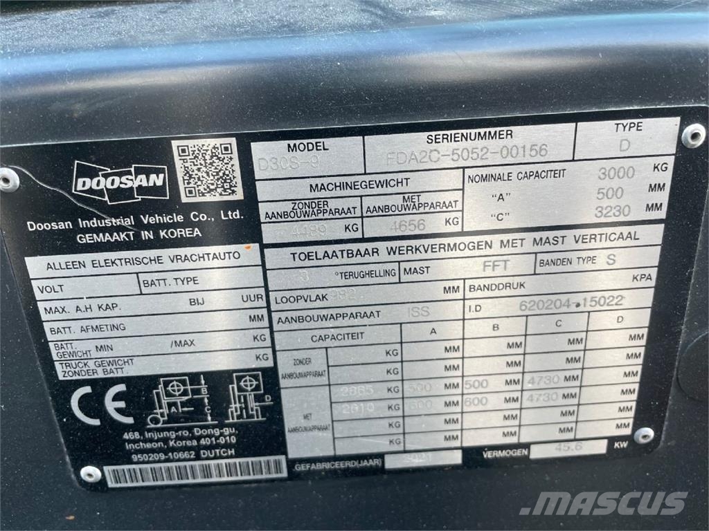 Doosan D30S-9 Dīzeļa autoiekrāvēji
