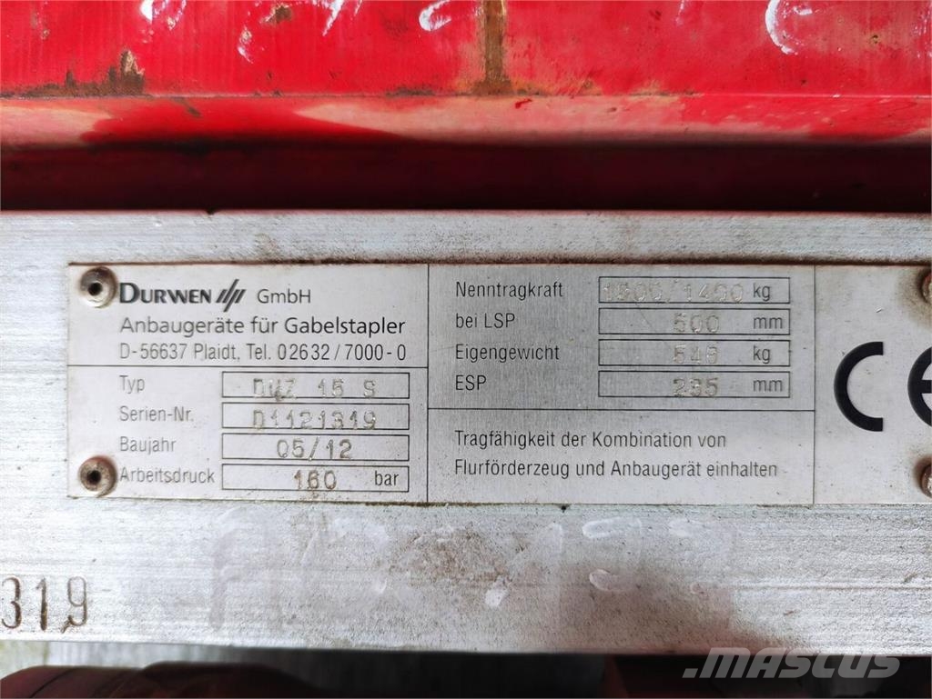Durwen DUZ 15S (Drehbar 360° endlos + Seitenschieber) Enfardadeiras
