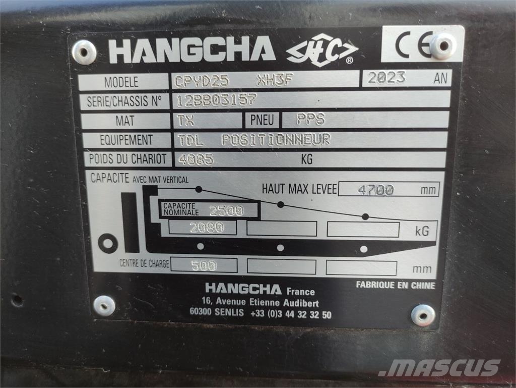 Hangcha CPYD25 XH3F Gāzes autoiekrāvēji (LPG)